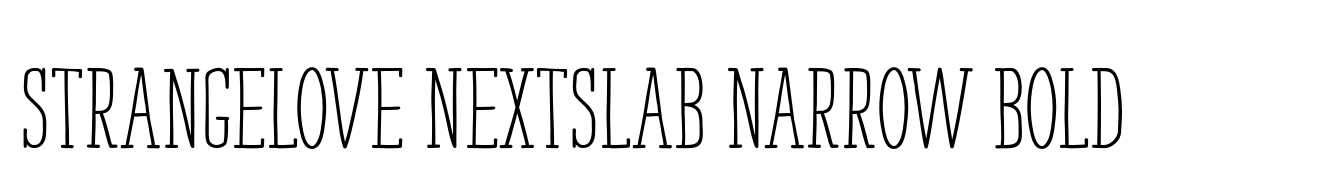 Strangelove NextSlab Narrow Bold